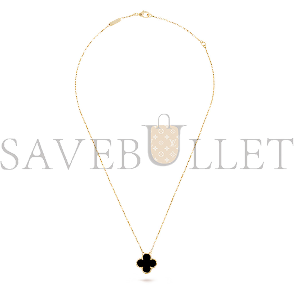 VAN CLEEF ARPELS VINTAGE ALHAMBRA PENDANT - YELLOW GOLD, ONYX VCARA45800 VAN CLEEF ARPELS VINTAGE ALHAMBRA PENDANT - YELLOW GOLD, ONYX VCARA45800